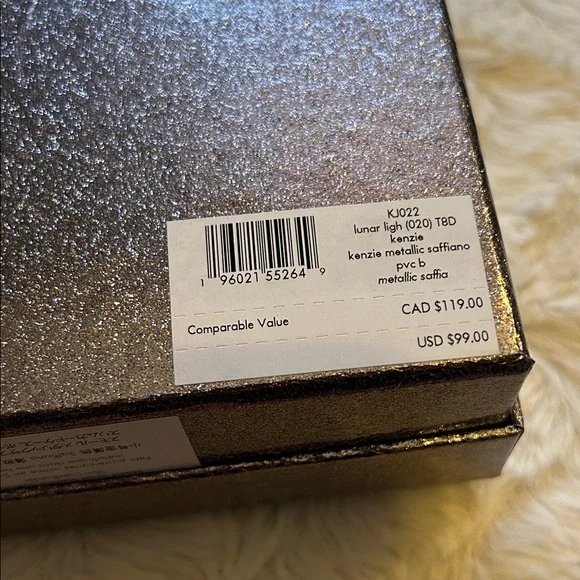 Kate Spade Metallic Kenzie Glitter  Lunar Light cardholder wallet - Picture 10 of 10